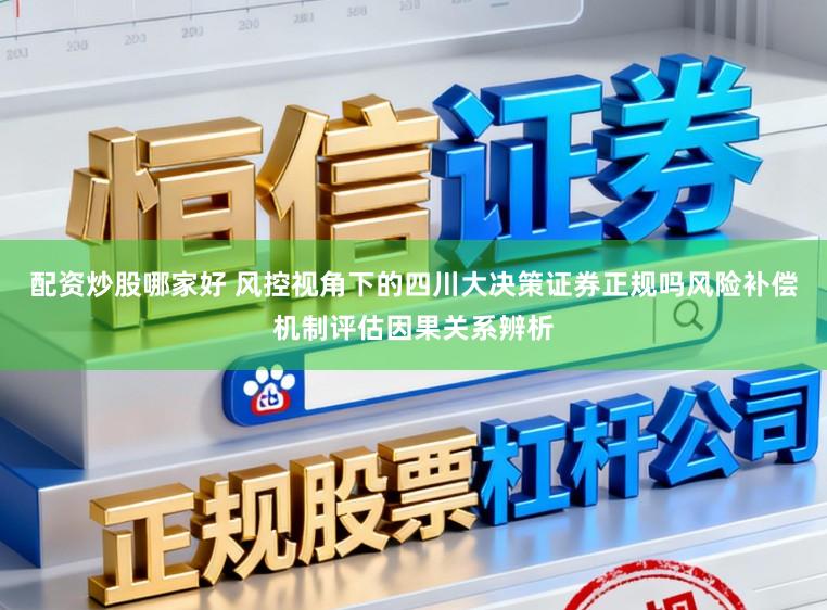 配资炒股哪家好 风控视角下的四川大决策证券正规吗风险补偿机制评估因果关系辨析