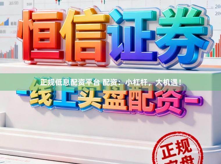 正规低息配资平台 配资：小杠杆，大机遇！